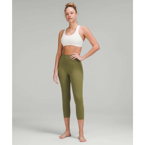 Lululemon Align High‑Rise Crop 23” Nulu Size 4 Bronze Green - Picture 5 of 7